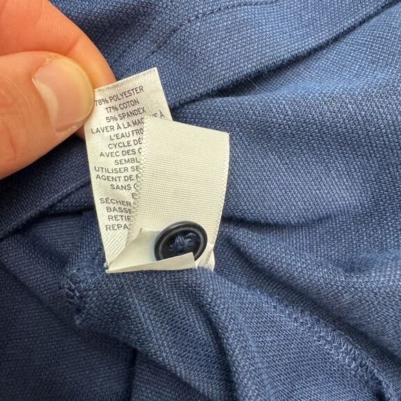 Nordstrom Tech-Smart Performance Polo Shirt Mens XL Navy Blue Short Sleeve Golf - Picture 7 of 11